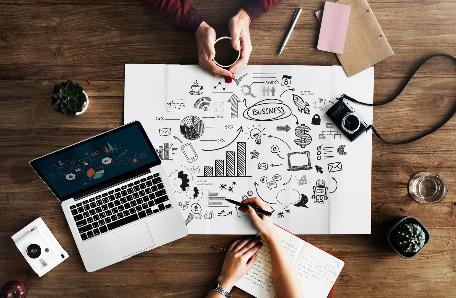 Website and UX design on a modern interface